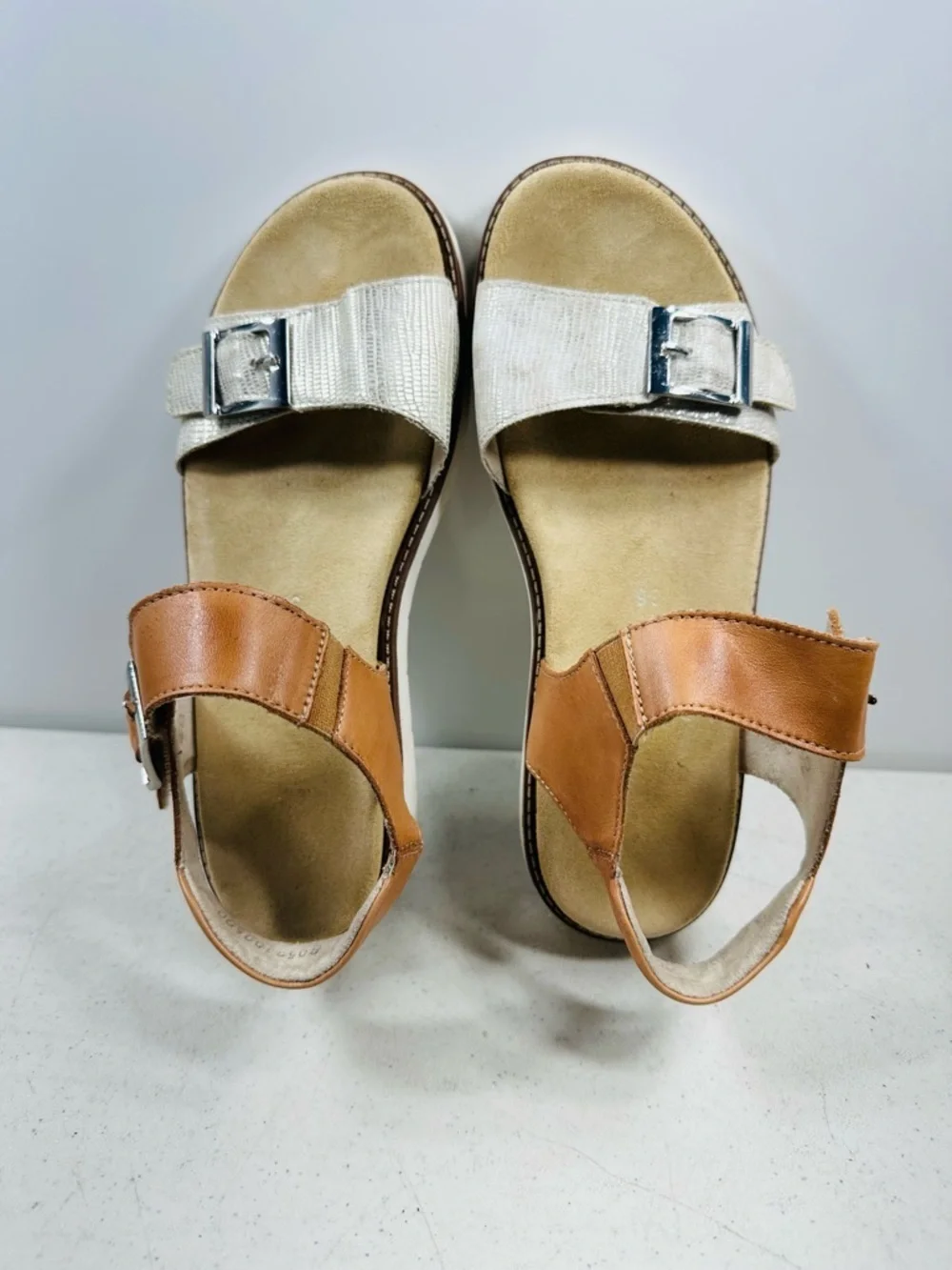 REMONTE BY RIEKER WOMEN'S ANKLE STRAP WEDGE HEEL SANDALS, SIZE EU 36